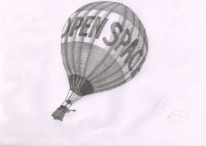 Open Space «Let It Go»: рисунок шара в карандаше